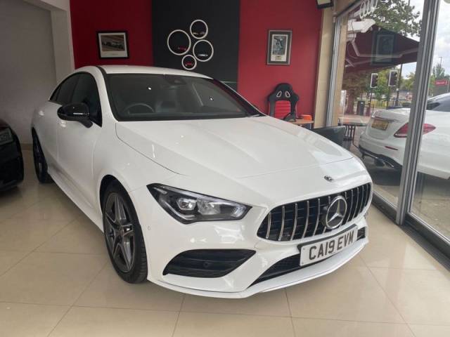 Mercedes-Benz CLA 1.3 CLA 200 AMG Line 4dr Tip Auto Coupe Petrol White