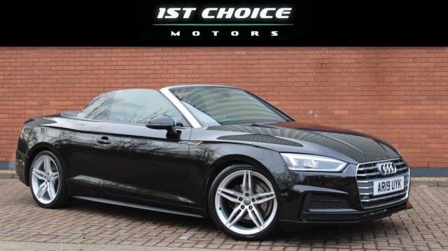 Audi A5 2.0 40 TFSI S Line 2dr S Tronic Convertible Petrol Black