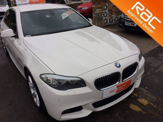 BMW 5 Series 2.0 520d M Sport 4dr Step Auto [Start Stop] Saloon Diesel White