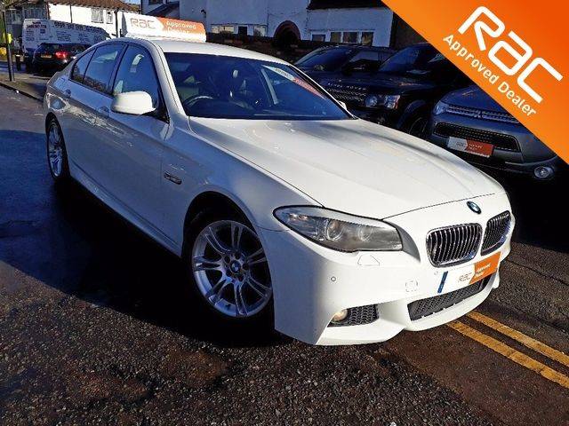 BMW 5 Series 2.0 520d M Sport 4dr Step Auto [Start Stop] Saloon Diesel White