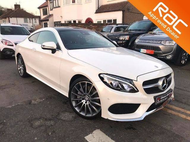 Mercedes-Benz C Class 2.0 C200 AMG Line Premium Plus 2dr Auto Coupe Petrol White